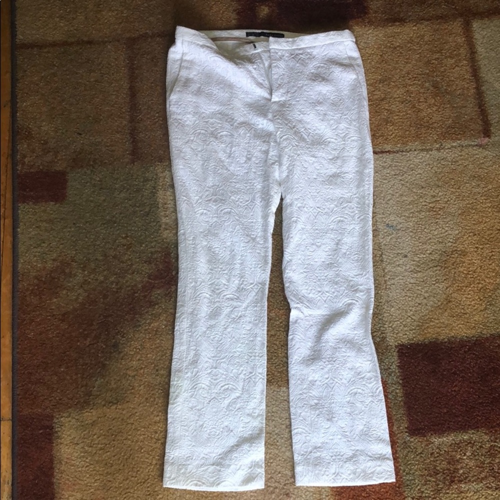 Zara Basic Raised Print Pants - image 1